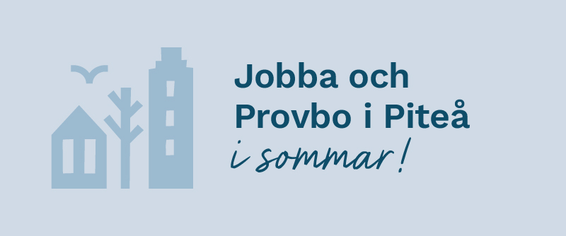 Jobba och Provbo i Piteå i sommar!
