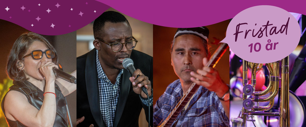 Alla tre fristadsmusiker på en och samma bild 