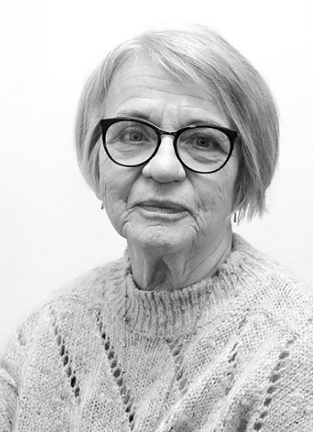 Svartvitt foto på Ruth