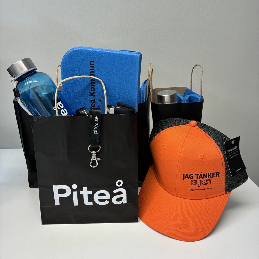 Bild på goodiebag som finns som utlottning till alla som svarar på enkäten