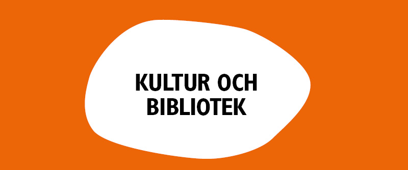 färgplatta med text till ingångsområdet kultur och bibliotek
