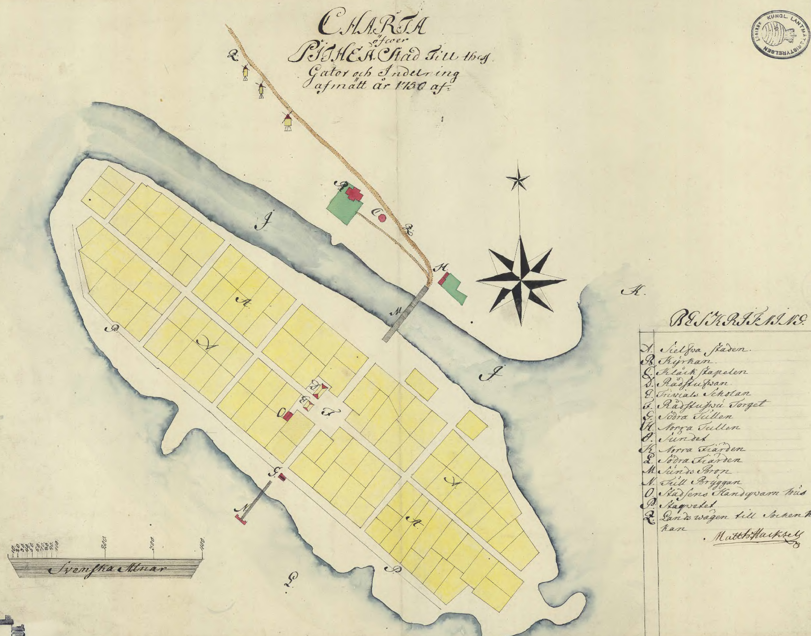 Karta från 1750 Karta från 1750