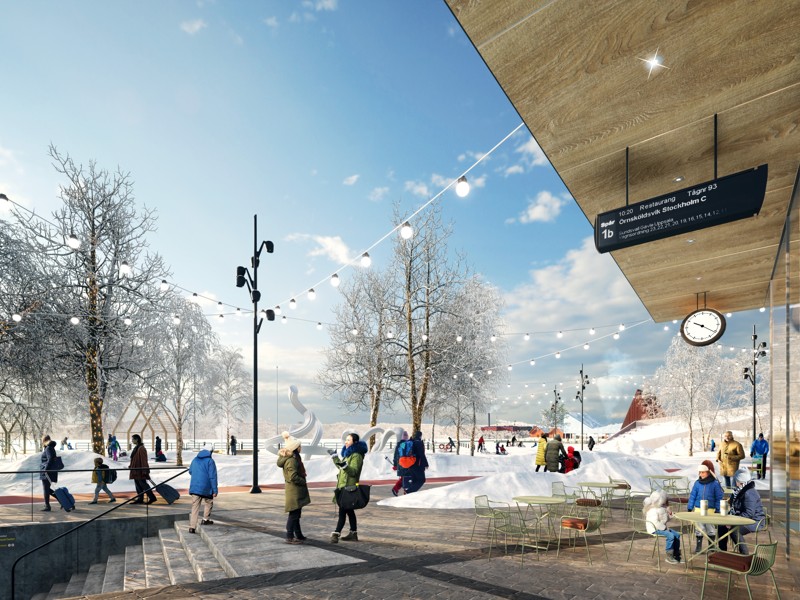 Visionsbild mot Sörfjärden vinter