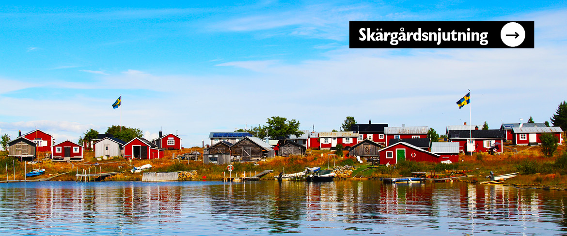 Foto från Piteå skärgård som länkar till Skärgårdssidorna på pitea.se