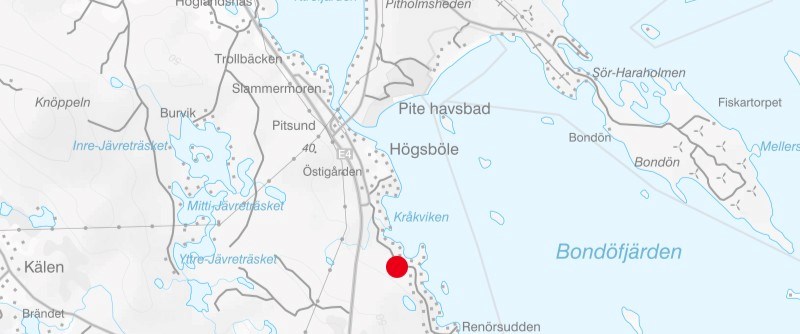 Karta med markerat planområde
