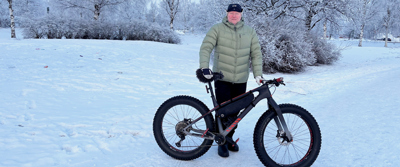 För Jonas Lundmark är vintercykling en del av vardagen. 