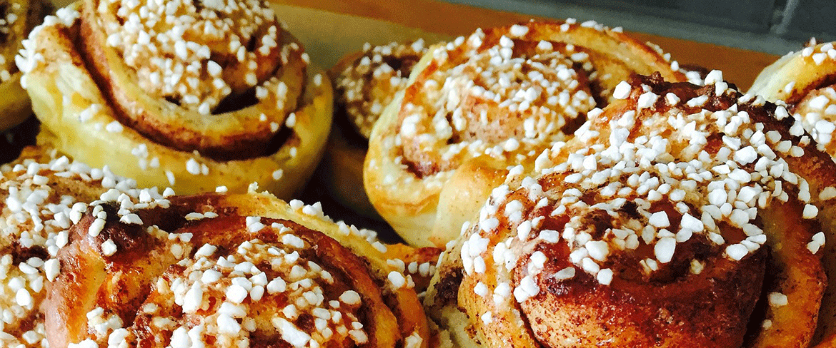 Cinnamon bun - one of our specialities.