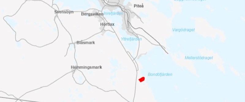Karta med planerat planområde