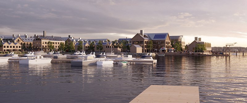 Detta bidrag är det vinnande bidraget i den utökade intresseanmälan för Norra hamn.