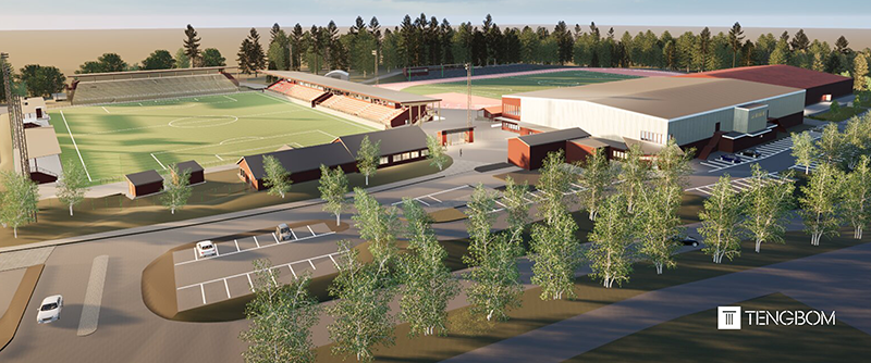 Översiktsbild över området på LF Arena