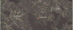 Karta med markerat planområde