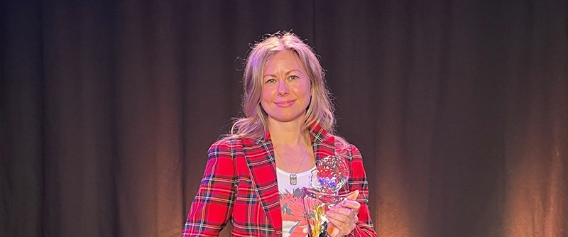 Lisa Larsson tog emot årets kulturpris på Kaleido.