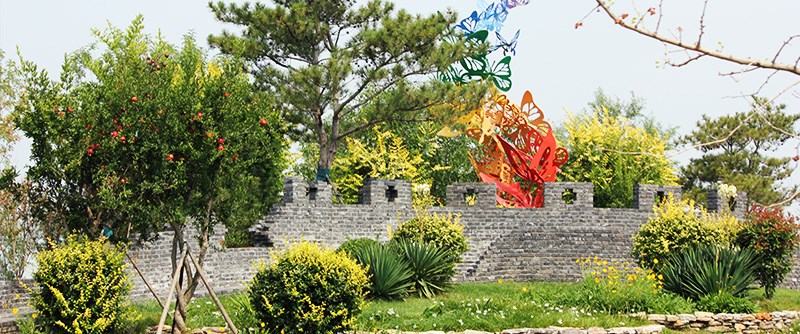 En av alla vackra parker i Kina