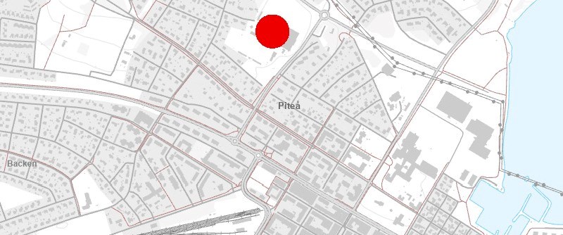 Karta med markerat planområde