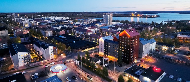 Flygbild Piteå Stad