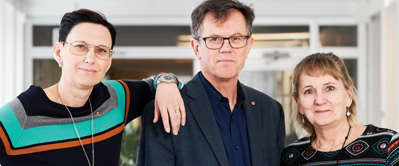 Kommunalråden Helena och Anders, samt kommunchef Ylva