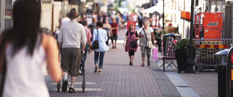 Promenad på gågatan