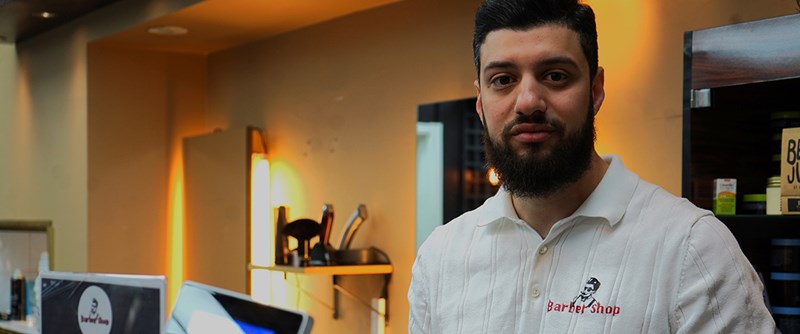 Abdulla Jamal, ägare av Barbershop