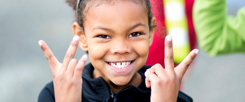 A girl from preschool in Piteå