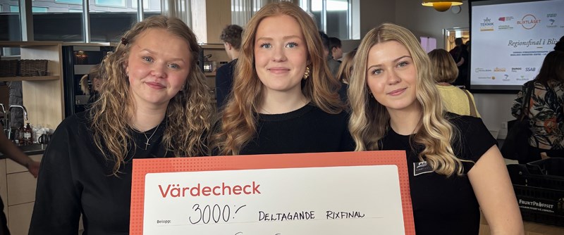 Bakom det vinnande bidraget står Miriam Hellström, Idamaria Wirtala och Agnes Wallin, elever från Teknikprogrammet. Deras produkt, Cover Ease, är utvecklad för att förenkla något som många upplever som besvärligt i vardagen: att byta påslakan.