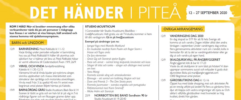 Exempel på affischering