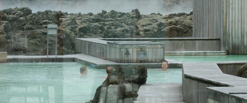 Utomhusbad i Grindavik, Island