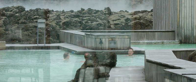 Utomhusbad i Grindavik, Island