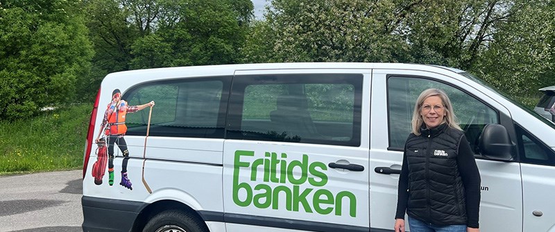 Under sommaren kommer Fritidsbanken att vara mobila och dyka upp på olika evenemang. Verksamghetsansvarig Linda Buska ser fram emot att möta alla.
