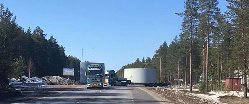 Under 2020 kommer stora, breda och tunga vindkrafttransporter att trafikera vägnätet i Piteå kommun.