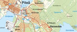 Karta med markerat planområde