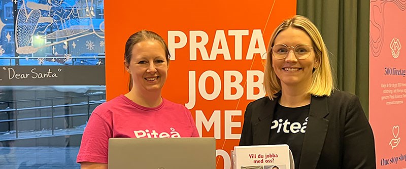 Lina Granberg och Ida Lundman från personalavdelningen på Piteå kommun. 