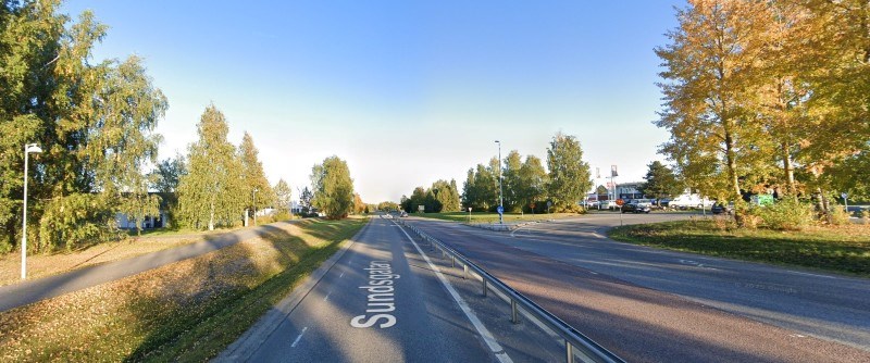 I sommar byggs en ny cirkulationsplats i korsningen Fabriksgatan och Sundsgatan