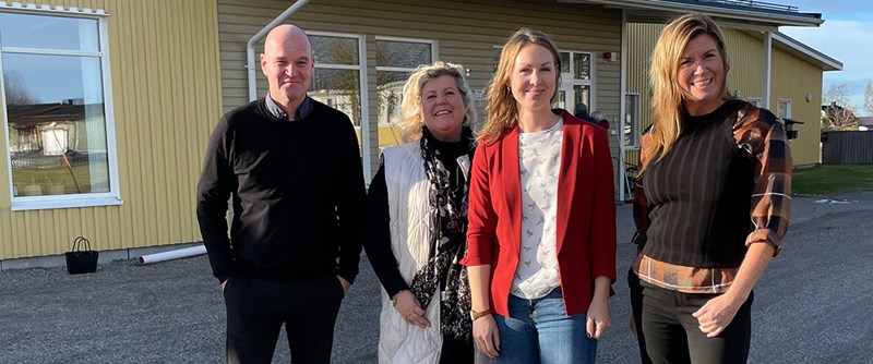 Stefan Lundmark, Stina Eriksson, Lina Vikberg och Stina Johansson