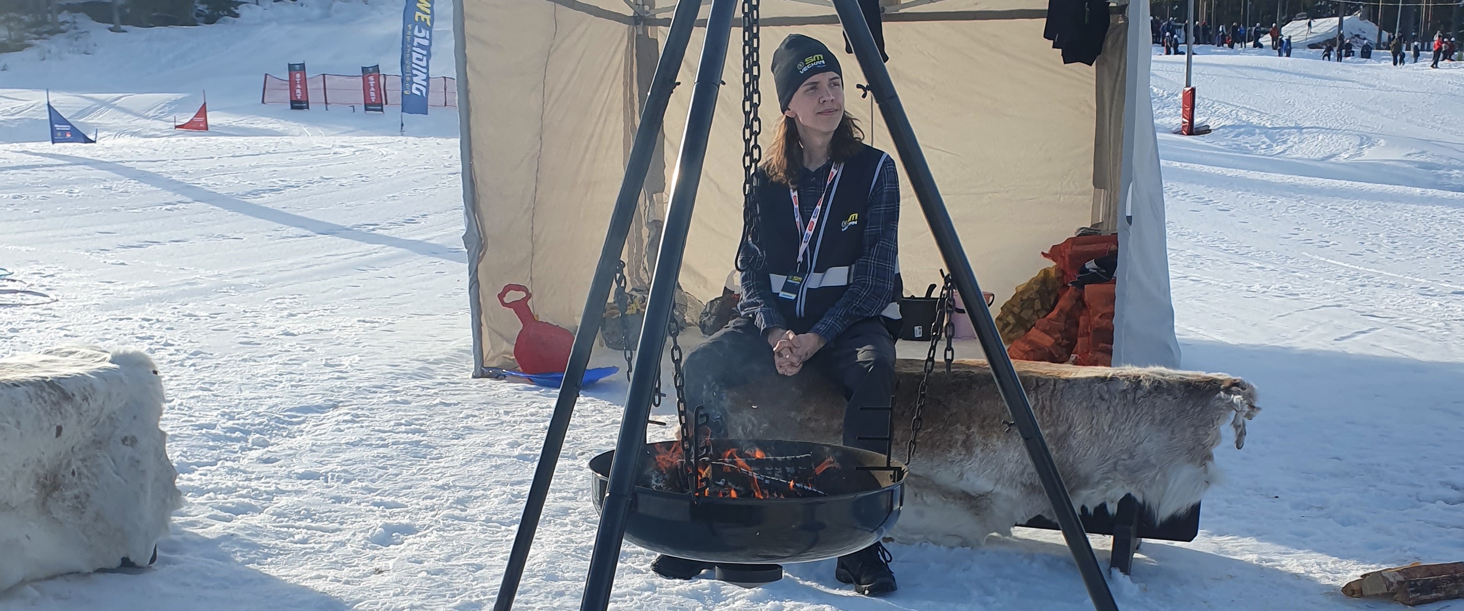 Lägereld under SM-veckan i Piteå
