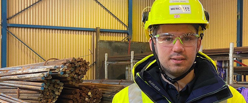 Srdan Jovic, platschef Hercules Armering i Piteå.