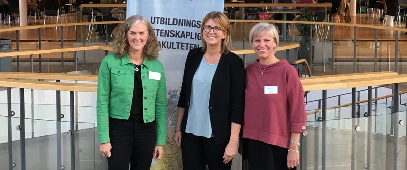 Ulrika Bergmark, skolforskare och magisteranderna Sara Viklund, Strömbackaskolan och Anna-Karin Hagström, Musik & Dansskolan, Piteå kommun.