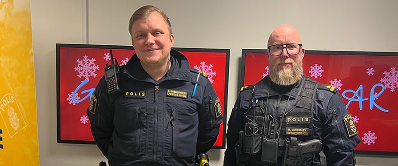 Piteåpoliserna David Carmenholt och Mats Lundmark söker nya kollegor.