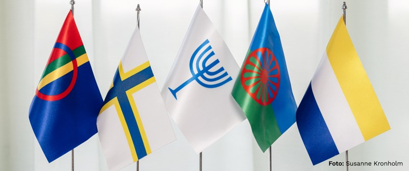 De nationella minoriteternas flaggor