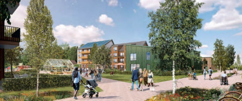 Visionsbild bostadsområde