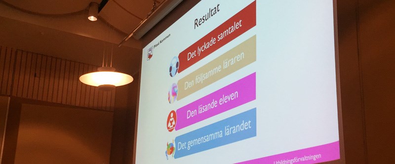 Resultat: Det lyckade samtalet. Den följsamme läraren. Den läsande eleven. Det gemensamma lärandet.