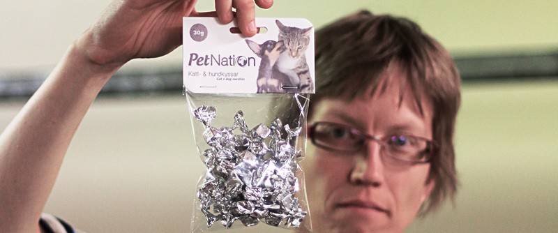 Packning av katt- och hundkyssar