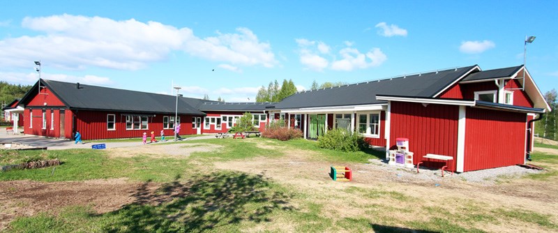 Vy över Norrfjärdens förskola