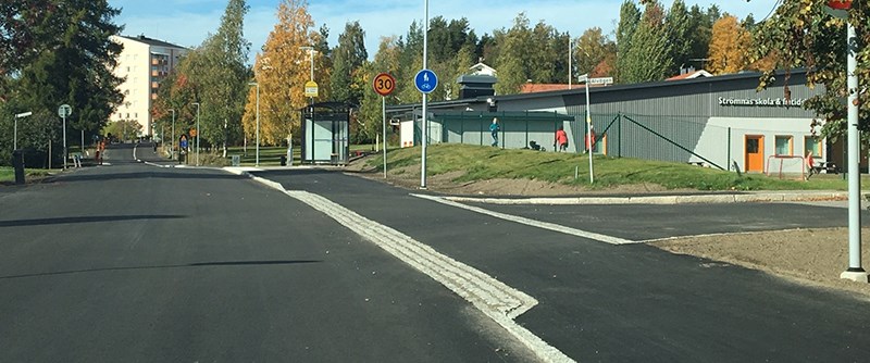 Ny GC-väg på Strömnäsgatan.