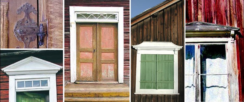 Landsbygdens traditionella hus byggda under 1700 - och 1800 – talen.