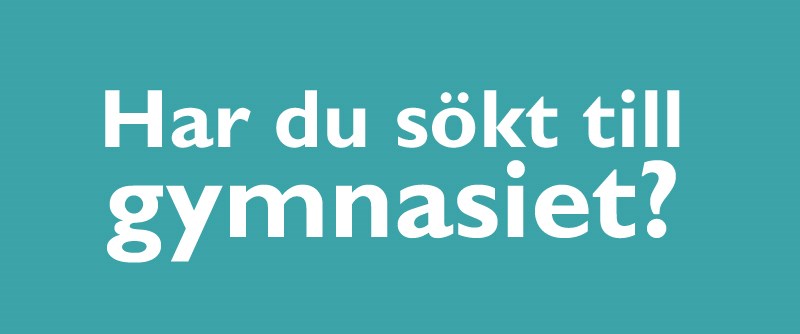 Frågor om antagningen till gymnasiet