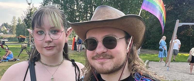 Maria Andersson och Benjamin Öhlund  tycker det är roligt och viktigt att delta. 