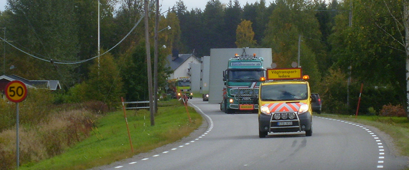 Den stora vindkraftsatsningen i Markbygden kräver stora transporter.