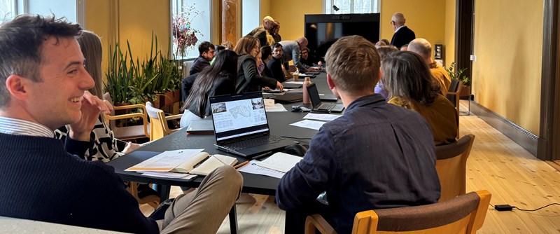 Workshop med de vinnande teamen på Statens konstråd.