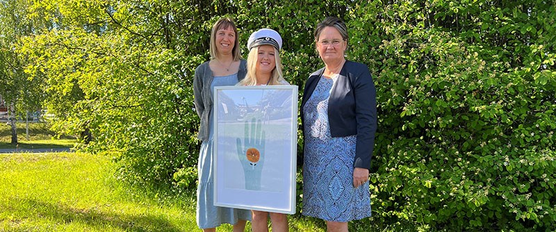 Lena Fagerlönn, Region Norrbotten, årets stipendiat Fanny Sandström och Ewa Karlsson Sjölander, Piteå kommun. 