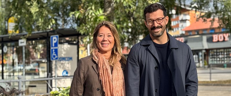 Li Skarin, projektledare Innovation Piteå och Simon Strandberg, näringslivschef på Piteå kommun.